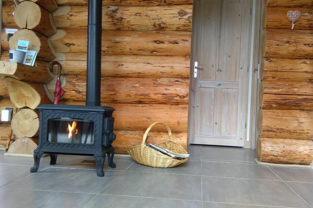Pialous:Chalet en rondins avec Espace Détente La Chapelle-d'Aurec Extérieur photo